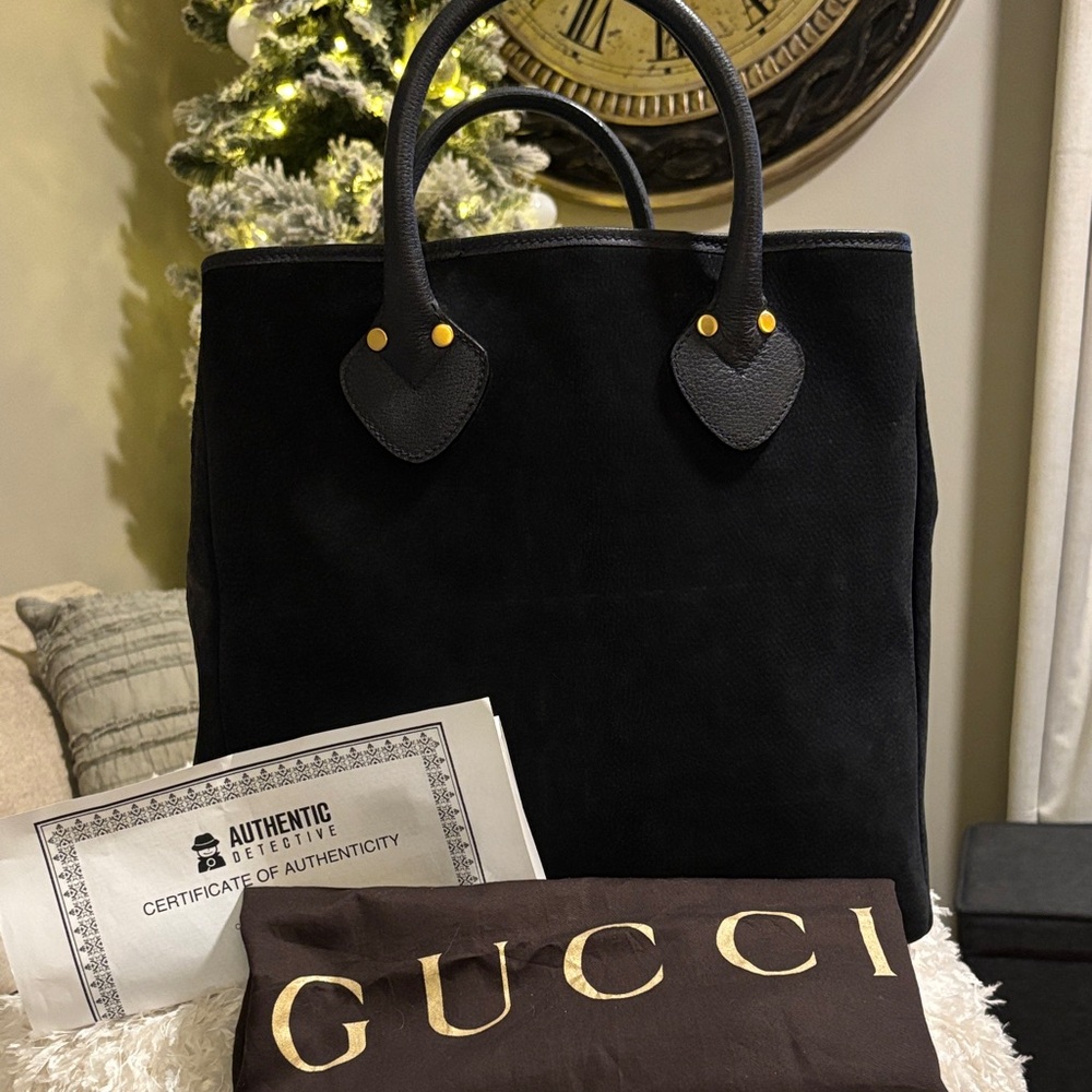 GUCCI VINTAGE Suede Handbag w/COA and Dustbag! - Picture 16 of 16